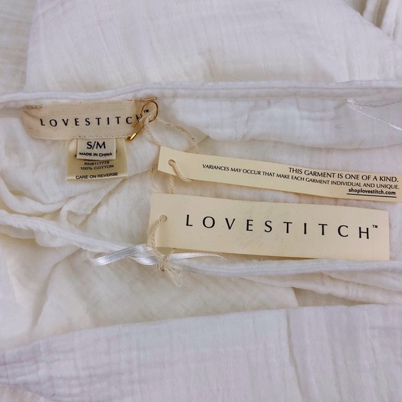 OPHELIA White Gauze Midi Wrap Dress coverup NWT - Picture 7 of 8